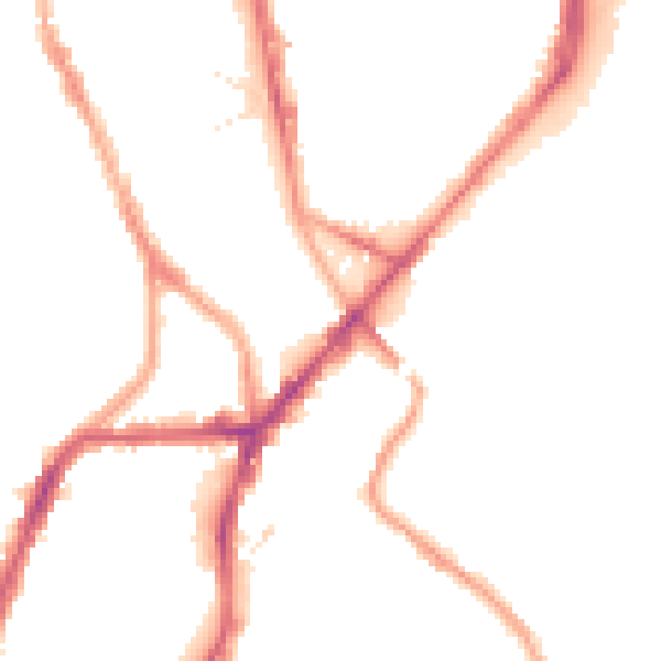 Night-time road noise heatmap for S2 4DU