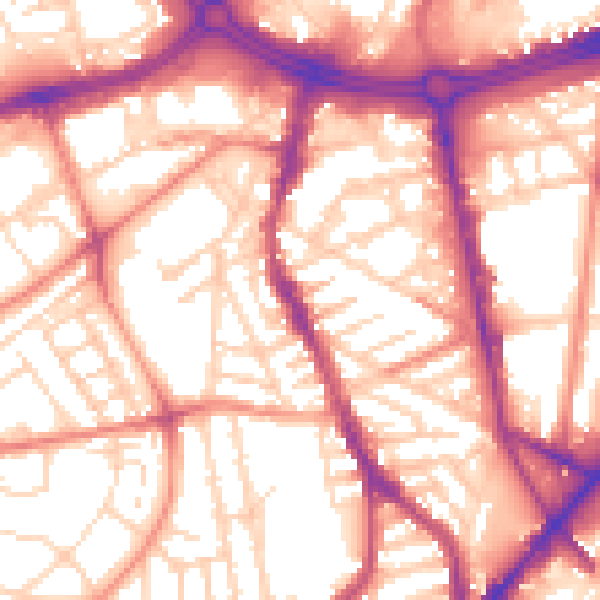 Daytime road noise heatmap for S2 4LH