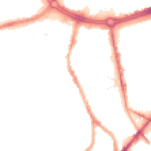 Night-time road noise heatmap for S2 4LH