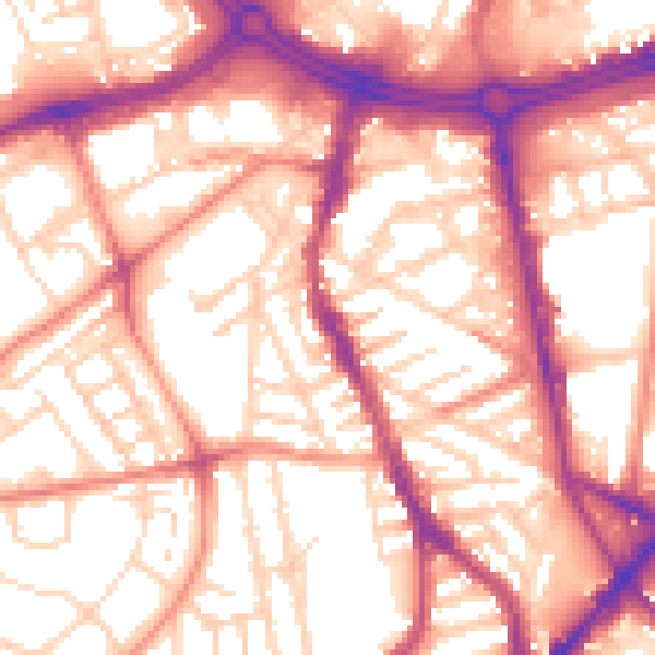 Daytime road noise heatmap for S2 4LT