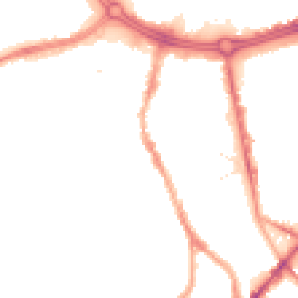 Night-time road noise heatmap for S2 4LT