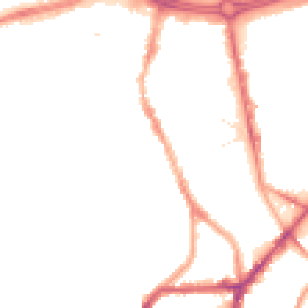 Night-time road noise heatmap for S2 4NS