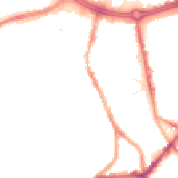 Night-time road noise heatmap for S2 4NZ
