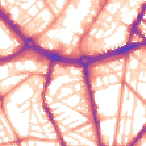 Daytime road noise heatmap for S2 4QP
