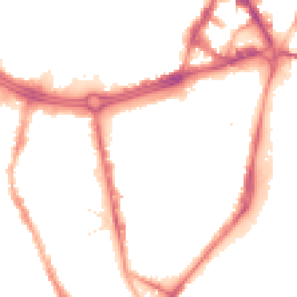 Night-time road noise heatmap for S2 4QX