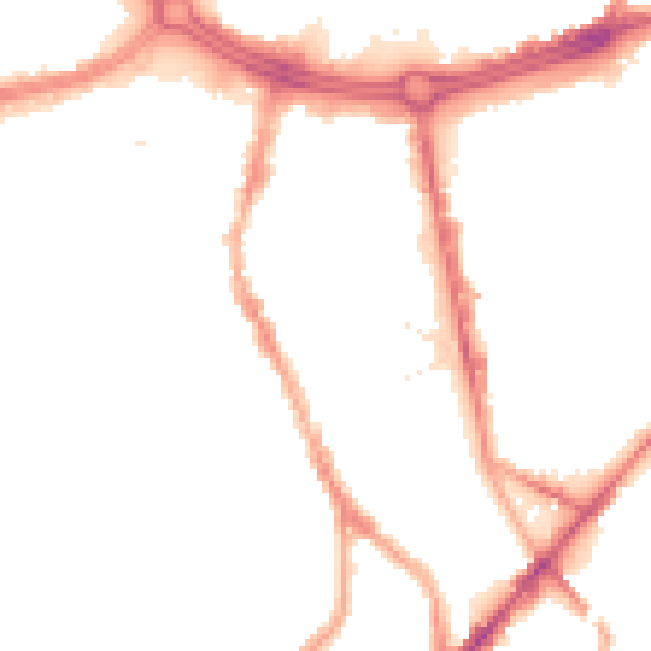 Night-time road noise heatmap for S2 4SF