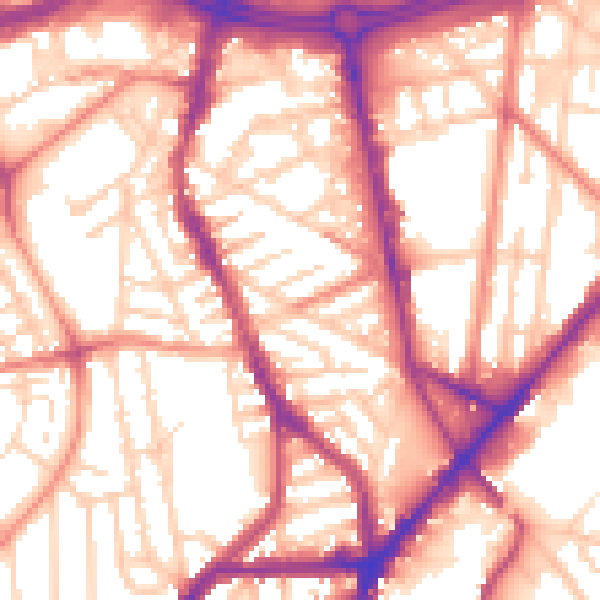 Daytime road noise heatmap for S2 4TA