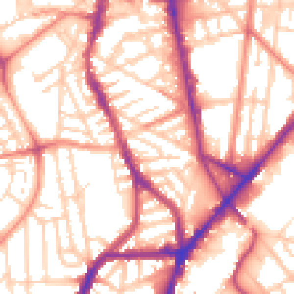 Daytime road noise heatmap for S2 4TE