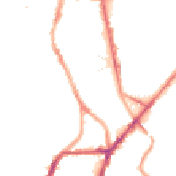 Night-time road noise heatmap for S2 4TE