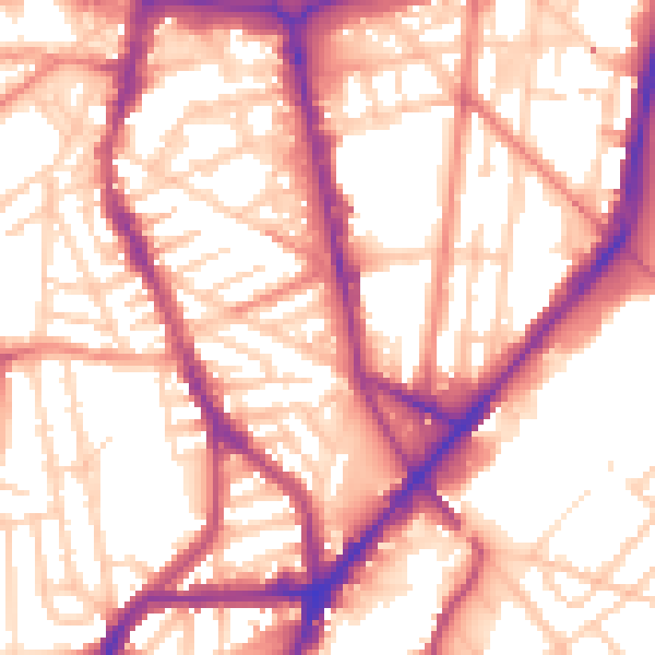 Daytime road noise heatmap for S2 4UH