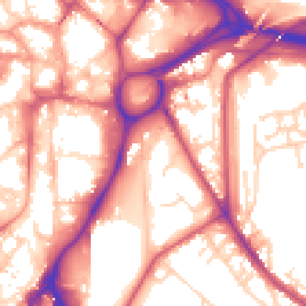Daytime road noise heatmap for S2 5AS