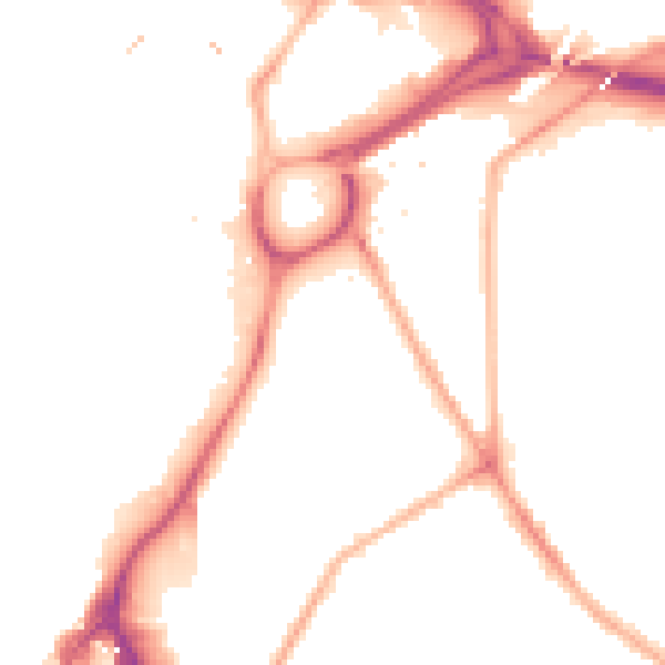 Night-time road noise heatmap for S2 5AS