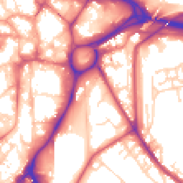 Daytime road noise heatmap for S2 5AW