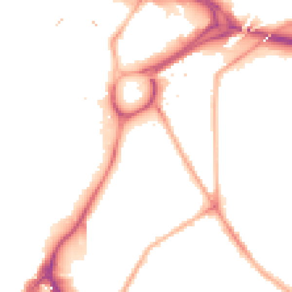 Night-time road noise heatmap for S2 5AW