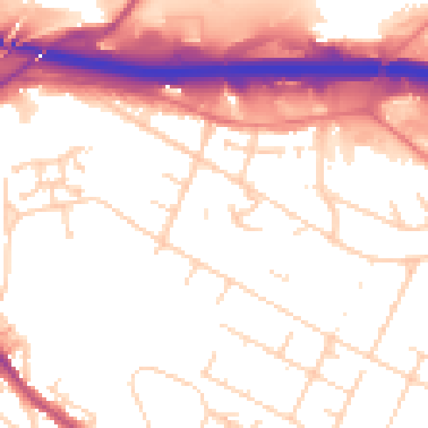 Daytime road noise heatmap for S2 5BY