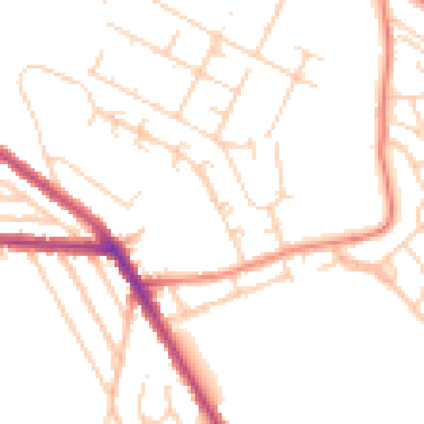 Daytime road noise heatmap for S2 5DS