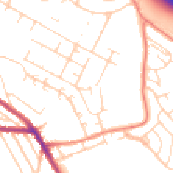 Daytime road noise heatmap for S2 5FW