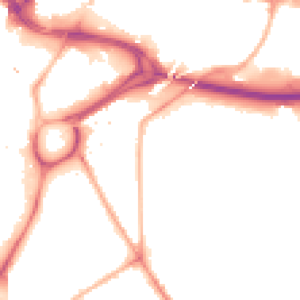 Night-time road noise heatmap for S2 5JG
