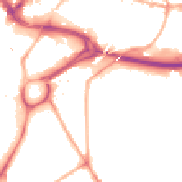 Night-time road noise heatmap for S2 5JH