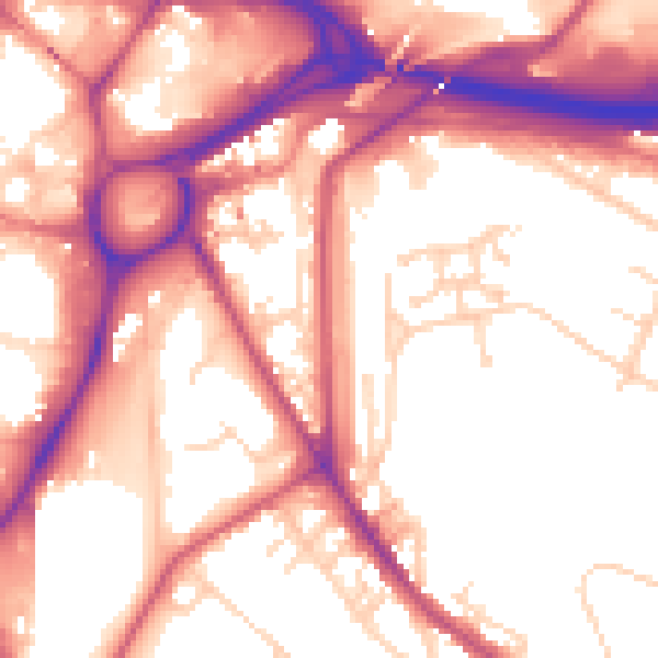 Daytime road noise heatmap for S2 5PU