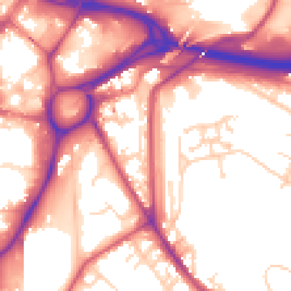Daytime road noise heatmap for S2 5PX