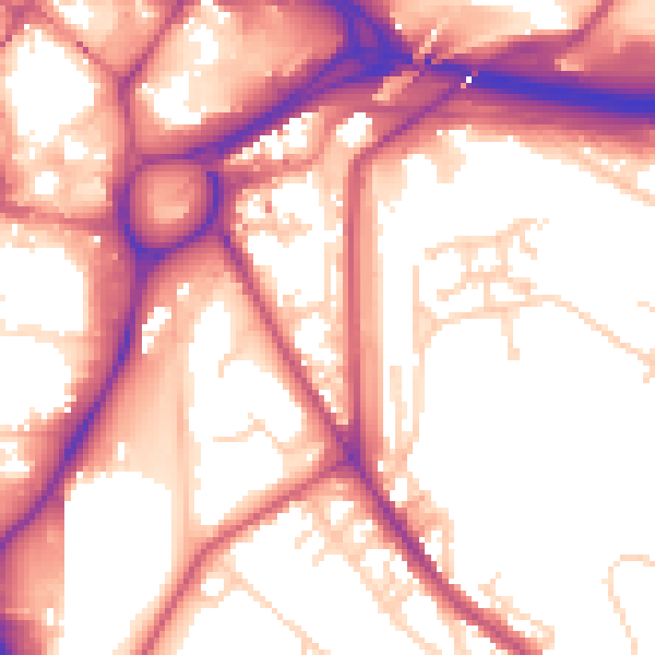 Daytime road noise heatmap for S2 5PY