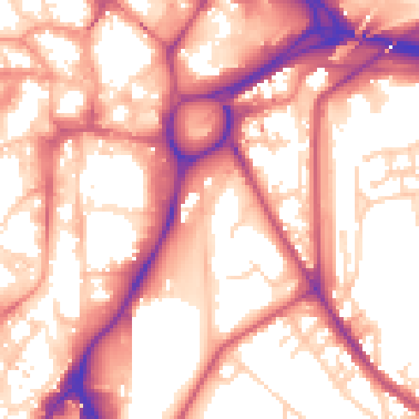 Daytime road noise heatmap for S2 5QX