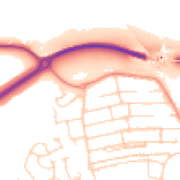 Daytime road noise heatmap for S20 1AD