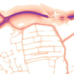 Daytime road noise heatmap for S20 1AN