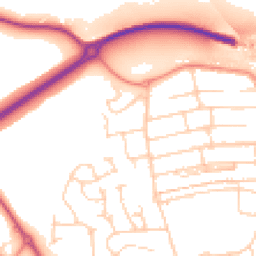 Daytime road noise heatmap for S20 1AS