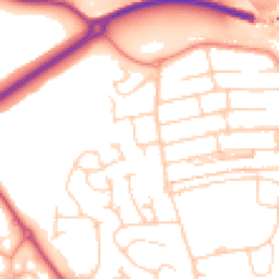 Daytime road noise heatmap for S20 1AT