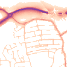 Daytime road noise heatmap for S20 1BN