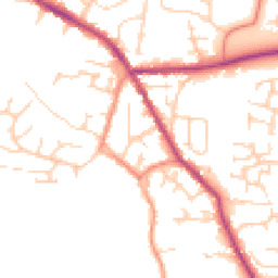 Daytime road noise heatmap for S20 5BU