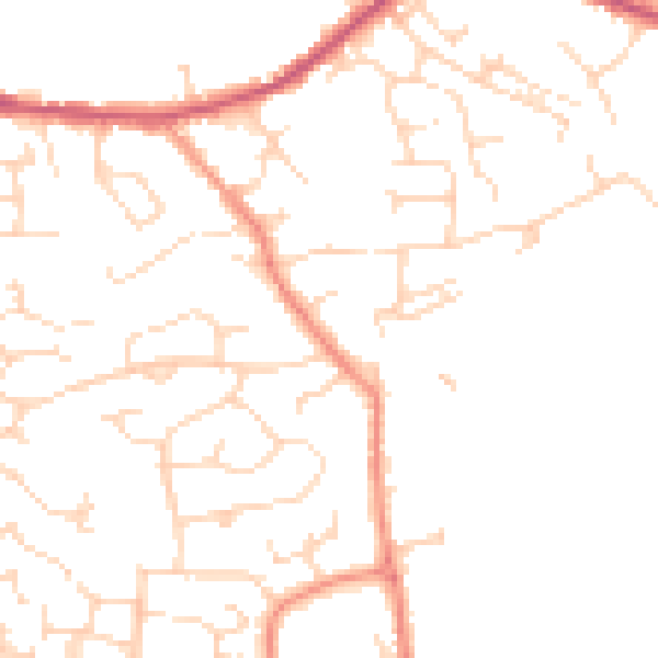 Daytime road noise heatmap for S21 1BB