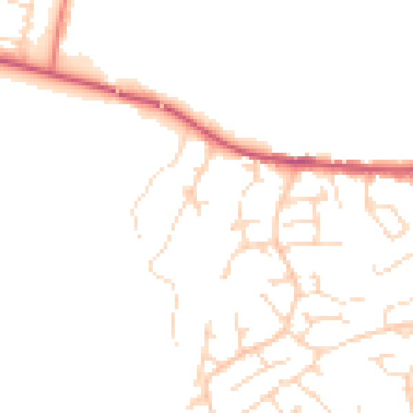Daytime road noise heatmap for S21 1BG