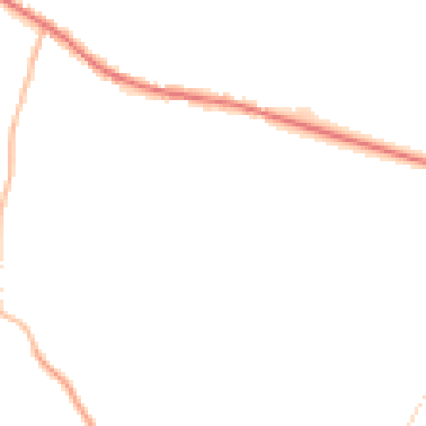 Night-time road noise heatmap for S21 3UE