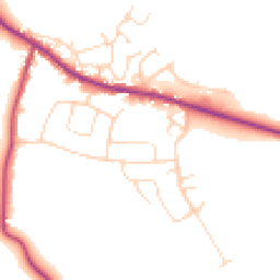 Daytime road noise heatmap for S21 3UJ