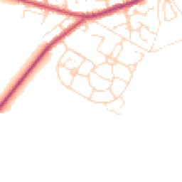 Daytime road noise heatmap for S21 4AJ