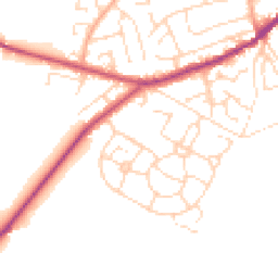 Daytime road noise heatmap for S21 4BE