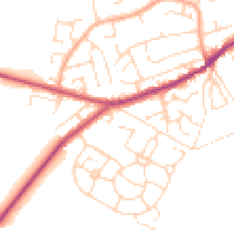 Daytime road noise heatmap for S21 4JF