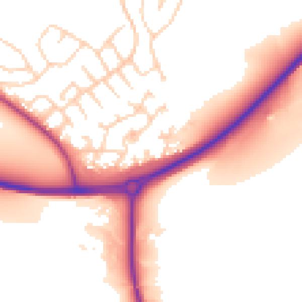 Daytime road noise heatmap for S26 2HA