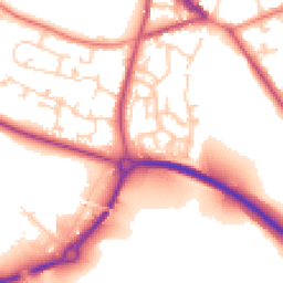 Daytime road noise heatmap for S26 4NW