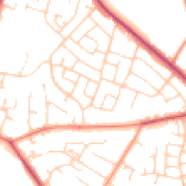 Daytime road noise heatmap for S26 4TW