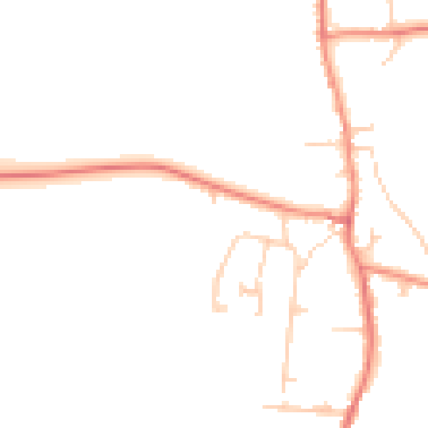 Daytime road noise heatmap for S26 7XF