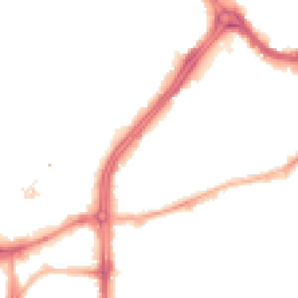 Night-time road noise heatmap for S3 7AD