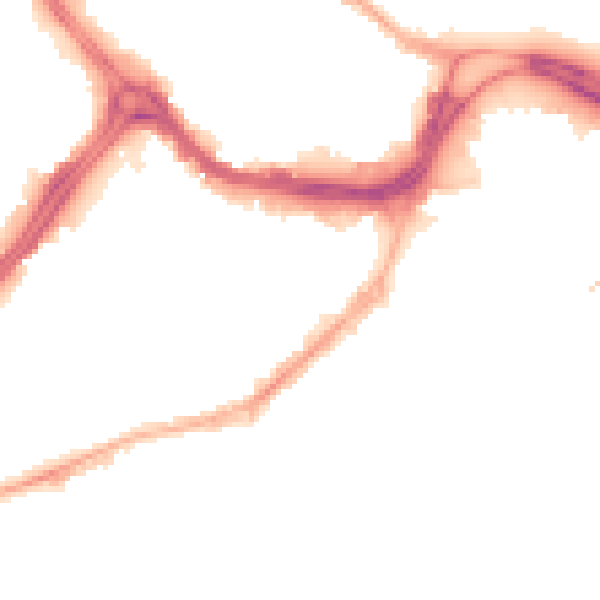 Night-time road noise heatmap for S3 7AE