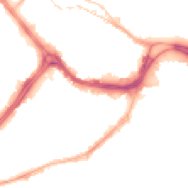 Night-time road noise heatmap for S3 7AG