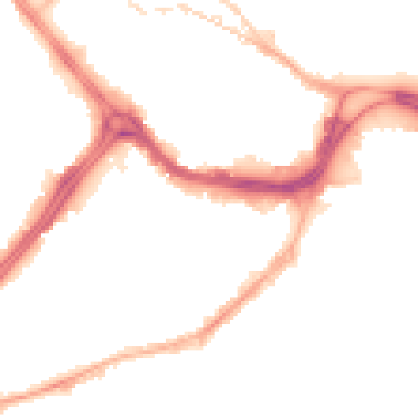 Night-time road noise heatmap for S3 7AJ