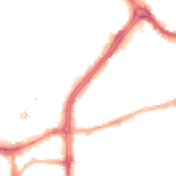 Night-time road noise heatmap for S3 7AN