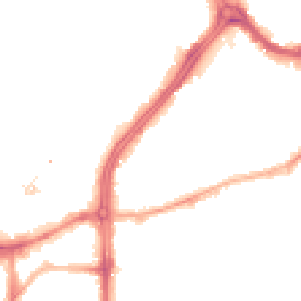 Night-time road noise heatmap for S3 7AP